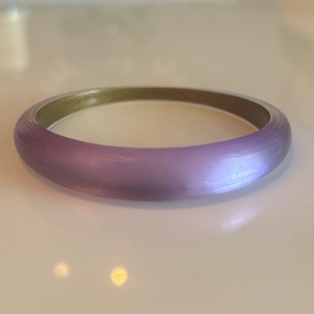 Alexis Bittar Lucite Skinny Tapered Bangle Bracelet - Purple